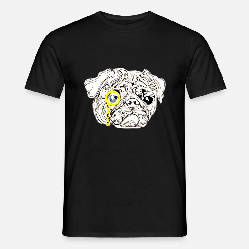 Hund - Männer T-Shirt - Schwarz