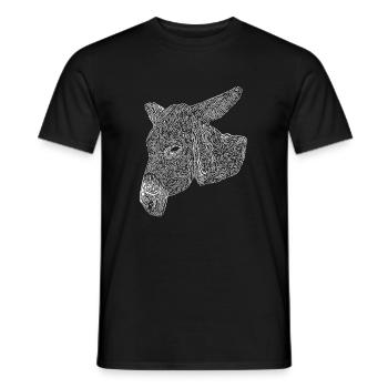 Donkey Head Donkey Holder Mule Owner Long Ear - Men's T-Shirt - black - Front - AI Model Male 178 light (178cm)