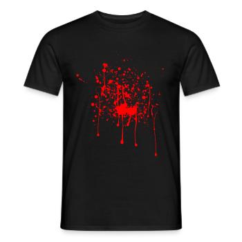 Taches de sang - T-shirt homme - noir - Devant - AI Model Male 178 light (178cm)