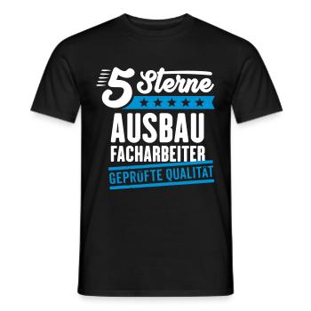5Sterne Ausbaufacharbeiter - Männer T-Shirt - Schwarz - Vorne - AI Model Male 178 light (178cm)