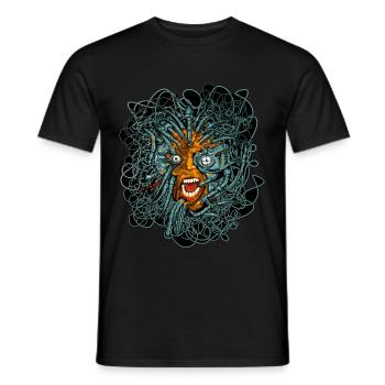 Matrix Cyber Punk - T-shirt homme - noir - Devant - AI Model Male 178 light (178cm)