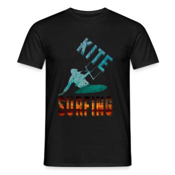 Kite surfers kitesurf kitesurf kitesurfeurs - T-shirt homme - noir - Devant - AI Model Male 178 light (178cm)