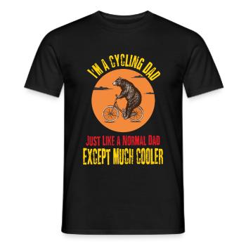 Fahrrad Fahrradfahrer Vater Papa Dad Rennrad MTB - Männer T-Shirt - Schwarz - Vorne - AI Model Male 178 light (178cm)