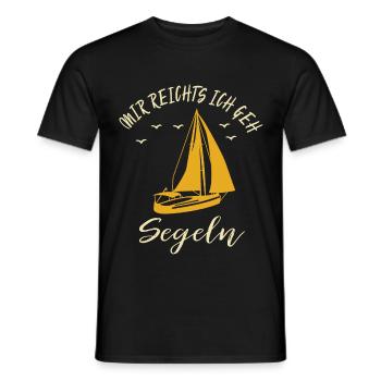 Mir Reichts Ich Geh Segeln lustig Segler Segelboot - Männer T-Shirt - Schwarz - Vorne - AI Model Male 178 light (178cm)