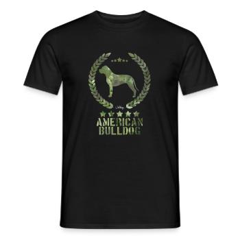 americanbulldogarmy - T-shirt homme - noir - Devant - AI Model Male 178 light (178cm)