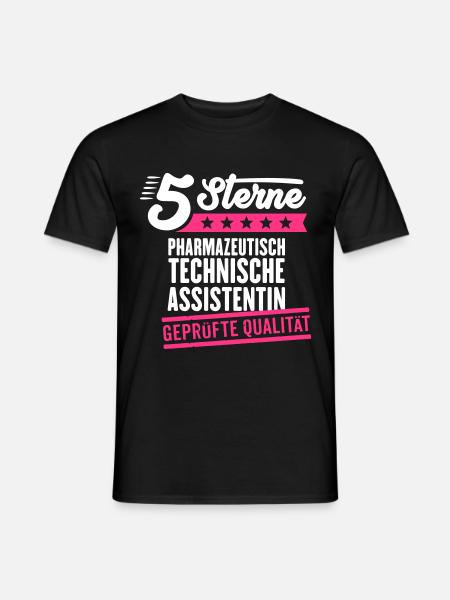 5Sterne Pharmazeutisch Technische Assistenin - Männer T-Shirt - Schwarz