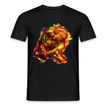gxp chamaeleon caméléon coloré croquis - T-shirt homme - noir - Devant - AI Model Male 178 light (178cm)