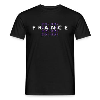 GO GO GO FRANCE - Men's T-Shirt - black - Front - AI Model Male 178 light (178cm)