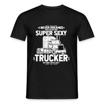 Trucker - Männer T-Shirt - Schwarz - Vorne - AI Model Male 178 light (178cm)