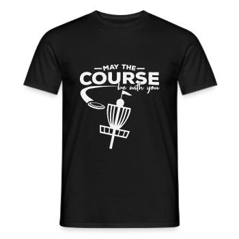 Frisbee - Men's T-Shirt - black - Front - AI Model Male 178 light (178cm)