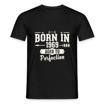 1969 - Männer T-Shirt - Schwarz - Vorne - AI Model Male 178 light (178cm)