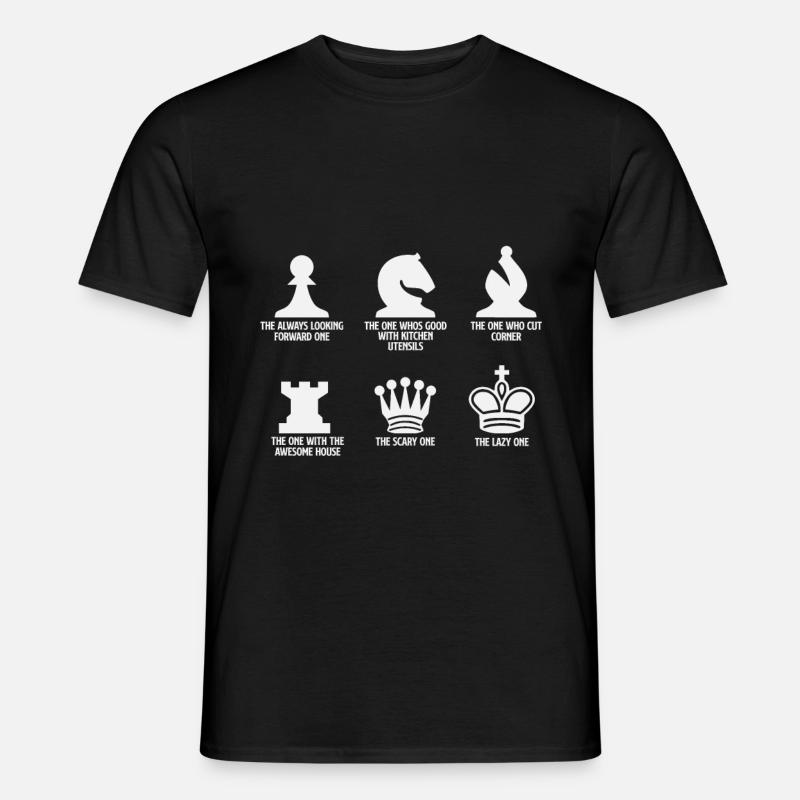 scacchi - T-shirt uomo - nero