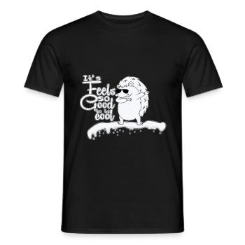 Cadeaux hérisson Balle à pointes Animal cool - T-shirt homme - noir - Devant - AI Model Male 178 light (178cm)