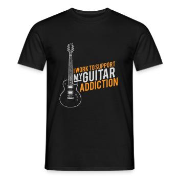Gitarrist - Männer T-Shirt - Schwarz - Vorne - AI Model Male 178 light (178cm)