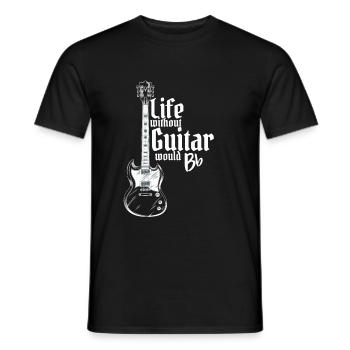 guitar - Men's T-Shirt - black - Front - AI Model Male 178 light (178cm)