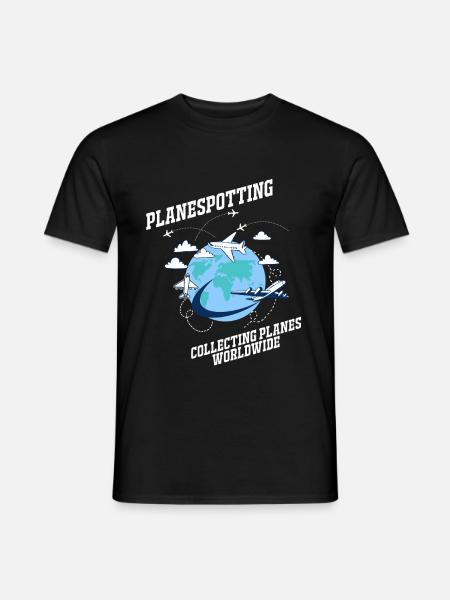 Planespotting - Men's T-Shirt - black