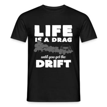 drift - Men's T-Shirt - black - Front - AI Model Male 178 light (178cm)