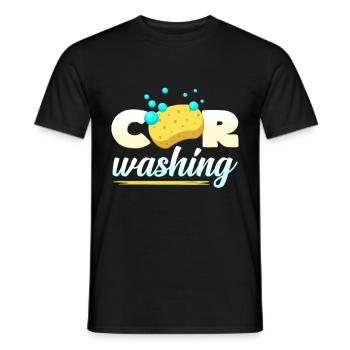 Entretien du véhicule de lavage de voiture - T-shirt homme - noir - Devant - AI Model Male 178 light (178cm)