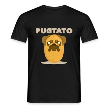 Mops Kartoffel - Männer T-Shirt - Schwarz - Vorne - AI Model Male 178 light (178cm)