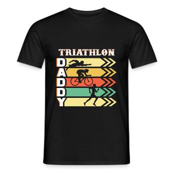 Triathlon Geschenkidee Vater Papa Triathlet Daddy - Männer T-Shirt - Schwarz - Vorne - AI Model Male 178 light (178cm)