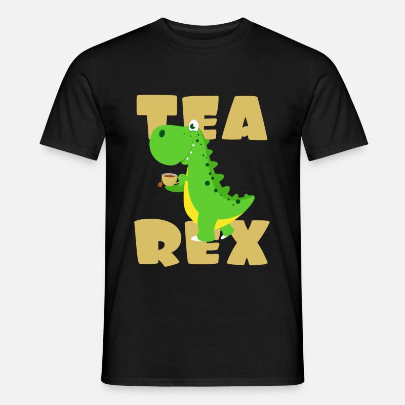 Tee Dino - Männer T-Shirt - Schwarz