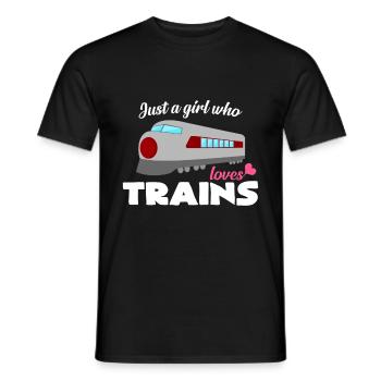 Ich mag Züge - Männer T-Shirt - Schwarz - Vorne - AI Model Male 178 light (178cm)