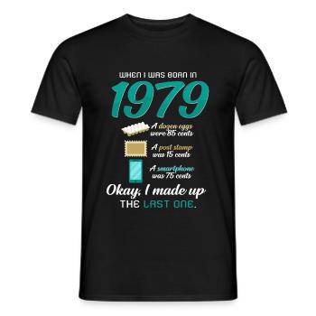 Geboren in 1979 - Männer T-Shirt - Schwarz - Vorne - AI Model Male 178 light (178cm)