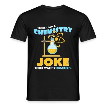 Chemical reaction - Men's T-Shirt - black - Front - AI Model Male 178 light (178cm)