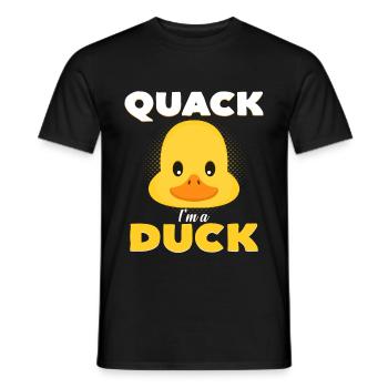 I am a duck - Men's T-Shirt - black - Front - AI Model Male 178 light (178cm)