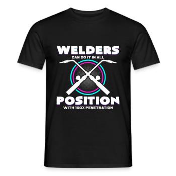 welder - Men's T-Shirt - black - Front - AI Model Male 178 light (178cm)