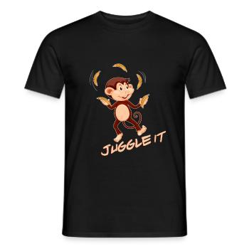 Affe - Männer T-Shirt - Schwarz - Vorne - AI Model Male 178 light (178cm)