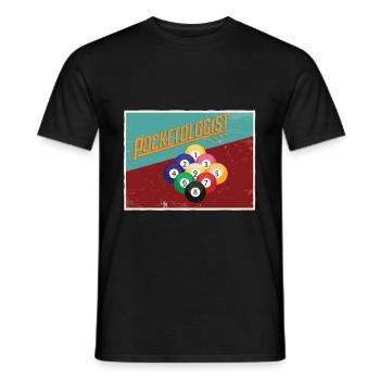 billard - T-shirt homme - noir - Devant - AI Model Male 178 light (178cm)