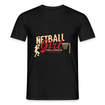 Netball Girl - T-shirt homme - noir - Devant - AI Model Male 178 light (178cm)