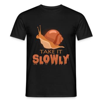 Lentement - T-shirt homme - noir - Devant - AI Model Male 178 light (178cm)