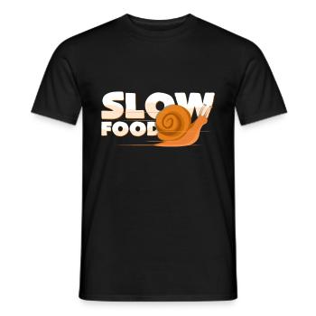 Alimentation lente - T-shirt homme - noir - Devant - AI Model Male 178 light (178cm)