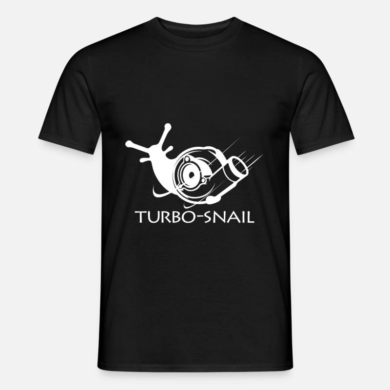 Turbo Schnecke - Männer T-Shirt - Schwarz