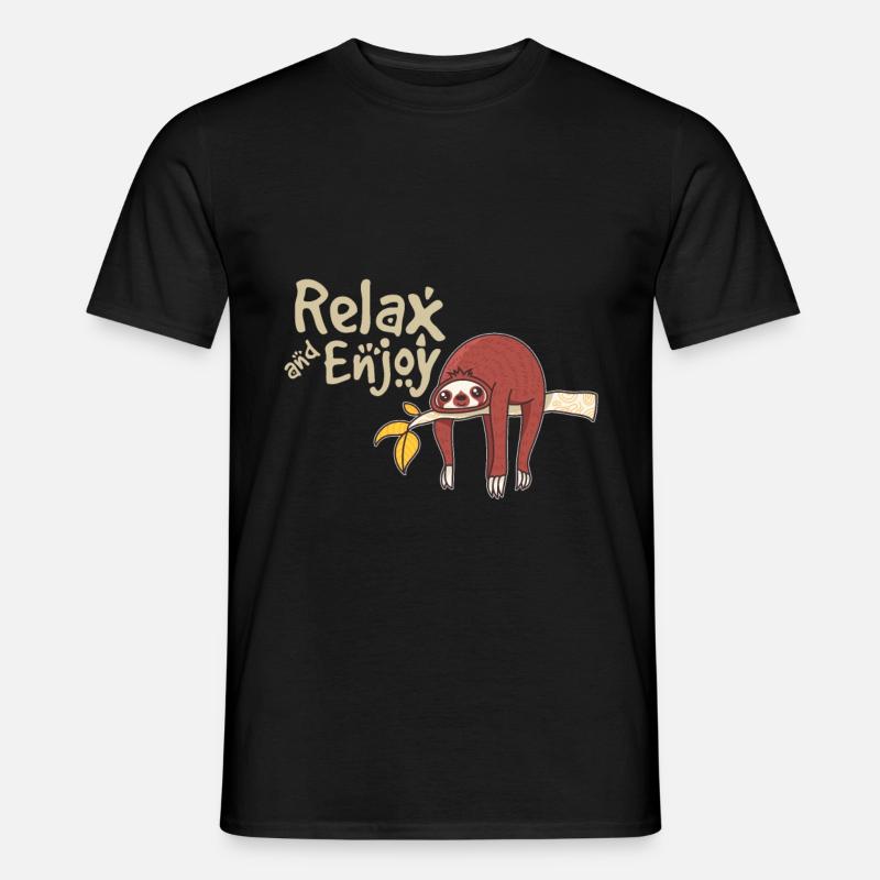 Faultiere - Männer T-Shirt - Schwarz