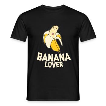 I love bananas - Men's T-Shirt - black - Front - AI Model Male 178 light (178cm)