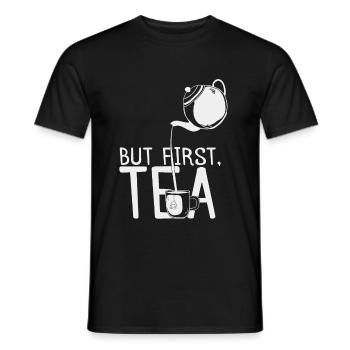 Tee - Männer T-Shirt - Schwarz - Vorne - AI Model Male 178 light (178cm)