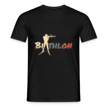 biathlon - T-shirt homme - noir - Devant - AI Model Male 178 light (178cm)