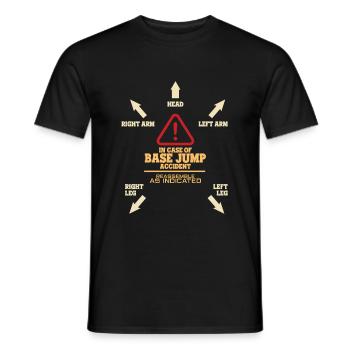 Base Jump - Männer T-Shirt - Schwarz - Vorne - AI Model Male 178 light (178cm)