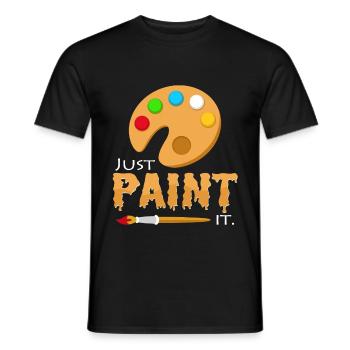Male es einfach an Malermeister Maler Geschenk - Männer T-Shirt - Schwarz - Vorne - AI Model Male 178 light (178cm)
