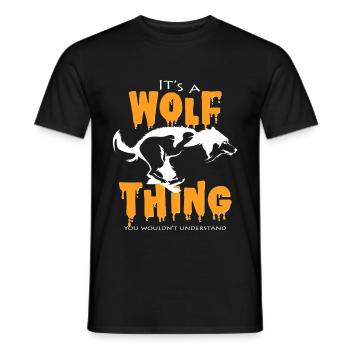 Es ist eine Wolf Sache die du nicht verstehst - Männer T-Shirt - Schwarz - Vorne - AI Model Male 178 light (178cm)