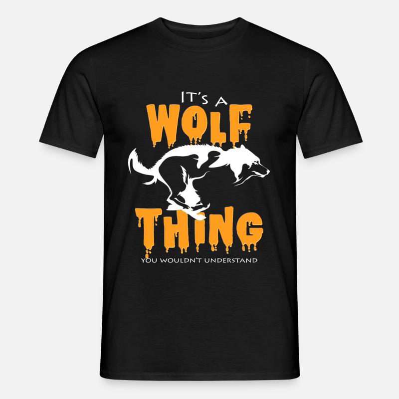 Es ist eine Wolf Sache die du nicht verstehst - Männer T-Shirt - Schwarz