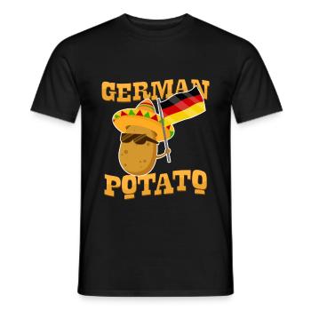 German potato - Men's T-Shirt - black - Front - AI Model Male 178 light (178cm)