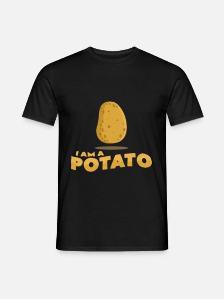 Ich bin eine Kartoffel - Mænd T-shirt - sort