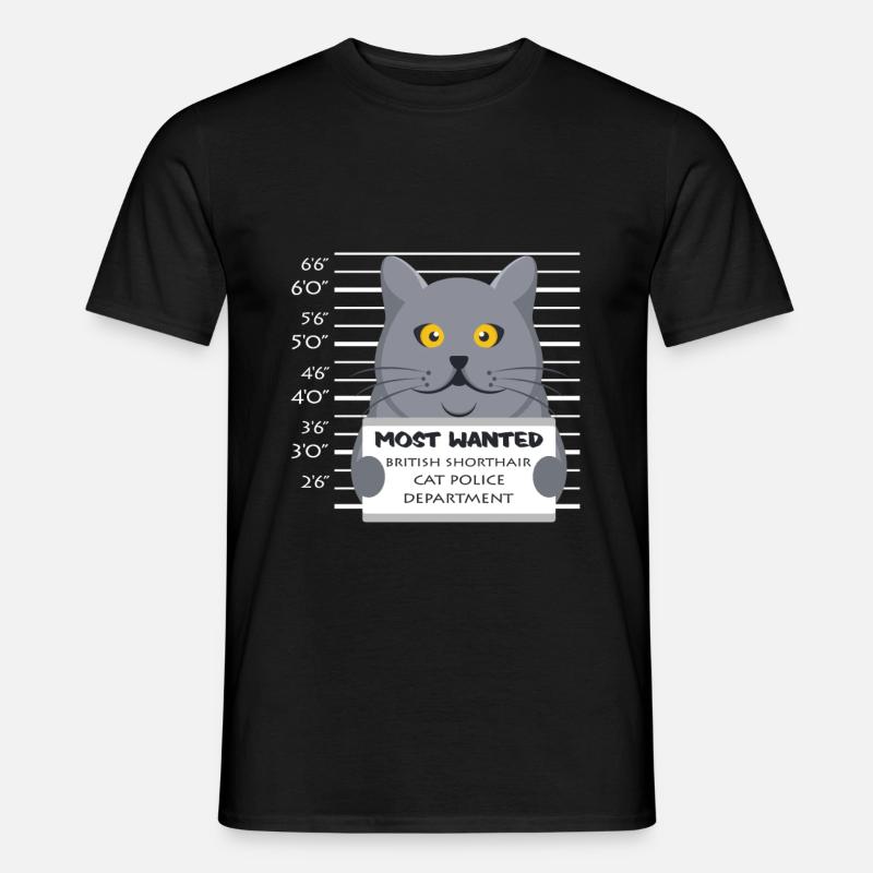 Britische Kurzhaar Katze - Männer T-Shirt - Schwarz