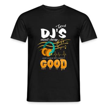 DJ's - Männer T-Shirt - Schwarz - Vorne - AI Model Male 178 light (178cm)