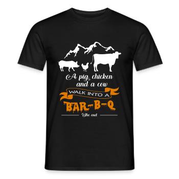 BBQ - T-shirt homme - noir - Devant - AI Model Male 178 light (178cm)