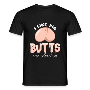 J'aime cadeau d'anniversaire de cochon de lait cochon - T-shirt homme - noir - Devant - AI Model Male 178 light (178cm)